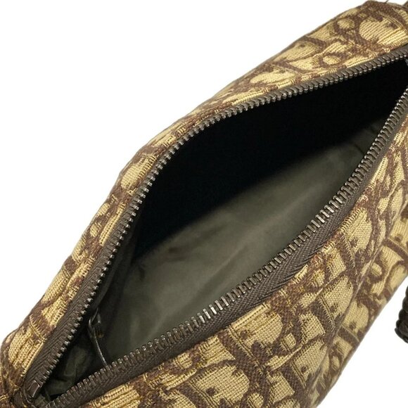 Auth DIOR/ChristianDior Flight Beige Dark Brown Orange Jacquard Leather - Picture 14 of 16